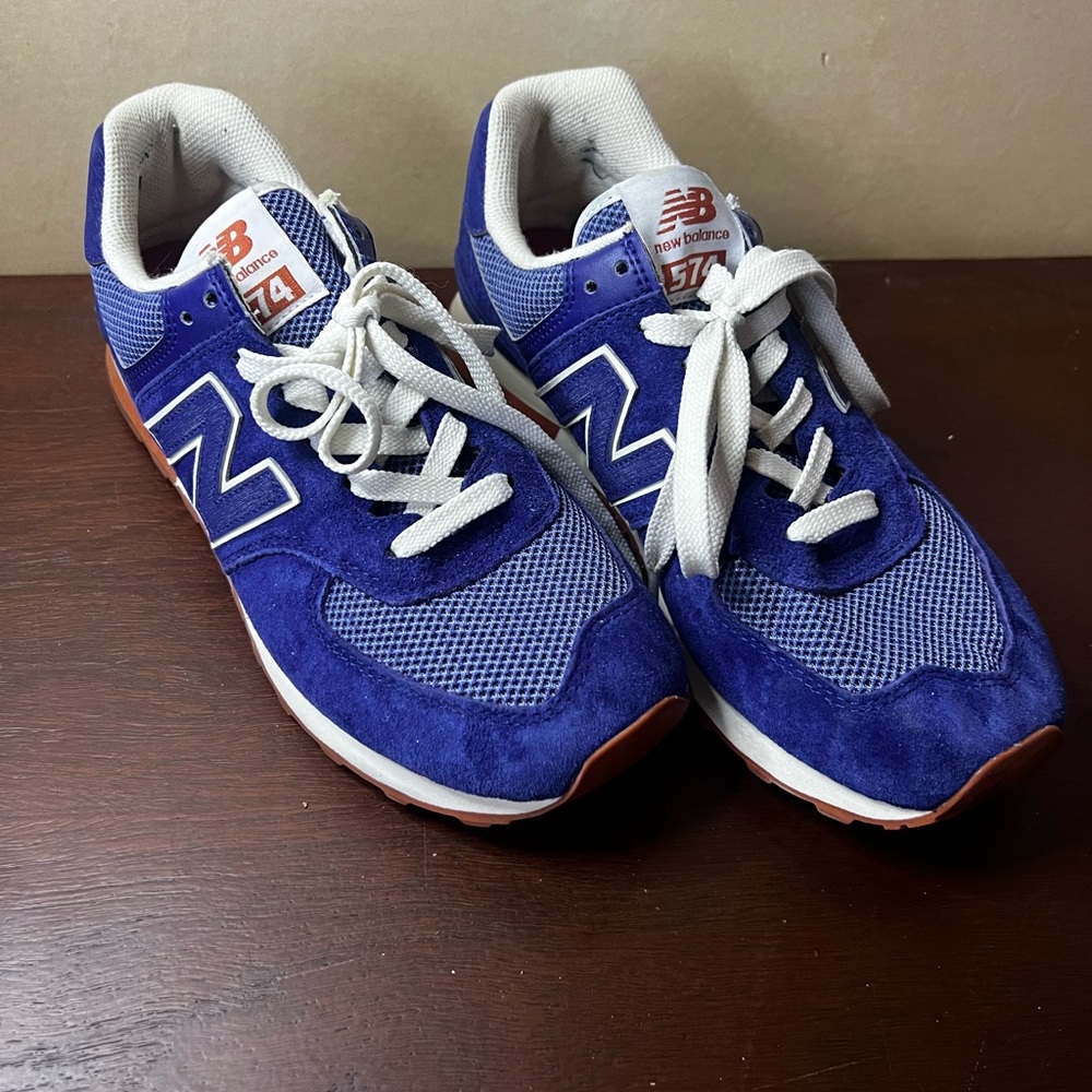New Balance 574 Royal Blue Vintage Style Sneakers